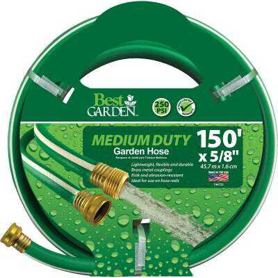 Best Garden 5/8 In. Dia. x 150 Ft. L. Medium-Duty Rubber & Vinyl Garden Hose W/Guard-N-Grip